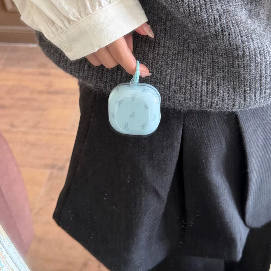 Stoßfeste Schutzhülle im Waldstil mit blauer Schleife für Samsung Galaxy Buds4 Pro, Buds3 Pro, Buds2 Pro, Buds FE und Buds Live in Blau - Bild 5