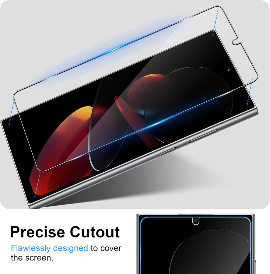 Oukitel C61 und C61 Pro Displayschutzfolie aus gehärtetem Glas, transparent - Bild 3