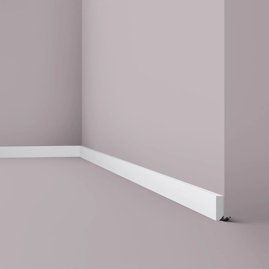 NMC Wallstyl Sockelleiste Zierleiste in Weiß, H x B x T: 3,8 x 1,3 x 200 cm - Bild 1