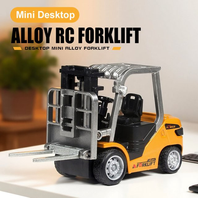 Teeggi Mini RC Gabelstapler, 1:64, aus Legierung, mit Licht und Musik, APP-Steuerung - Bild 1