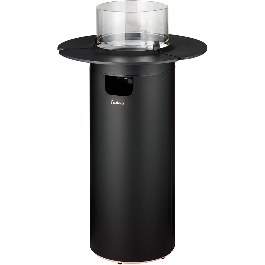 Enders Gas-Terrassenfeuer Nova Feuerstelle in Schwarz mit feuerfestem Glas-Zylinder und stufenlos regulierbarem Brenner, Durchmesser: 36 cm, Höhe: 102 cm - Bild 2