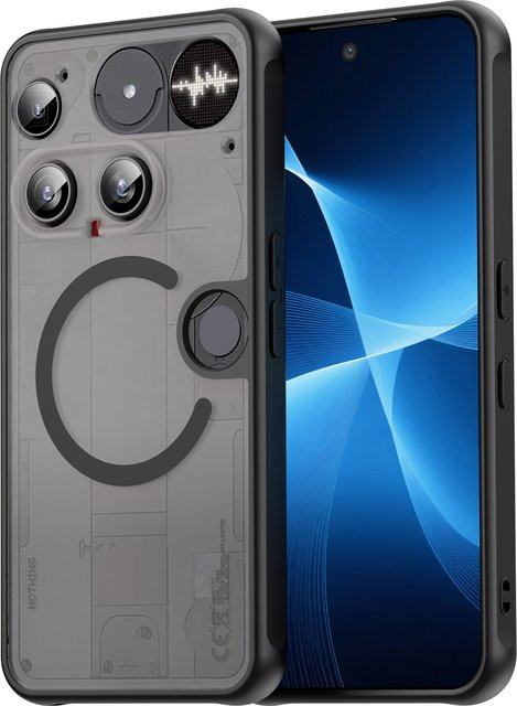 Stoßfeste Silikon Schutzhülle für Nothing Phone 3 und CMF Phone 2 PRO in Schwarz - Bild 1