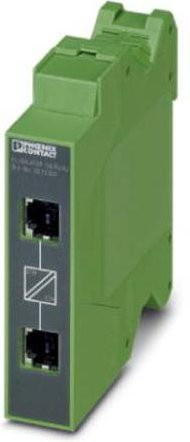 Phoenix Contact FL ISOLATOR 100-RJ/RJ Netzwerktrenner mit 1 Ethernet/LAN Port in Grün - Bild 1
