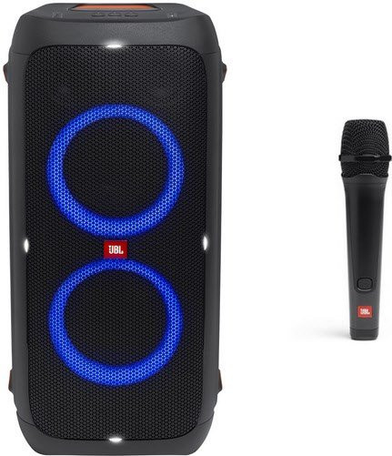 JBL PartyBox 310 Party-Lautsprecher Set in Schwarz inklusive PBM100 Mikrofon mit Bluetooth und USB - Bild 1