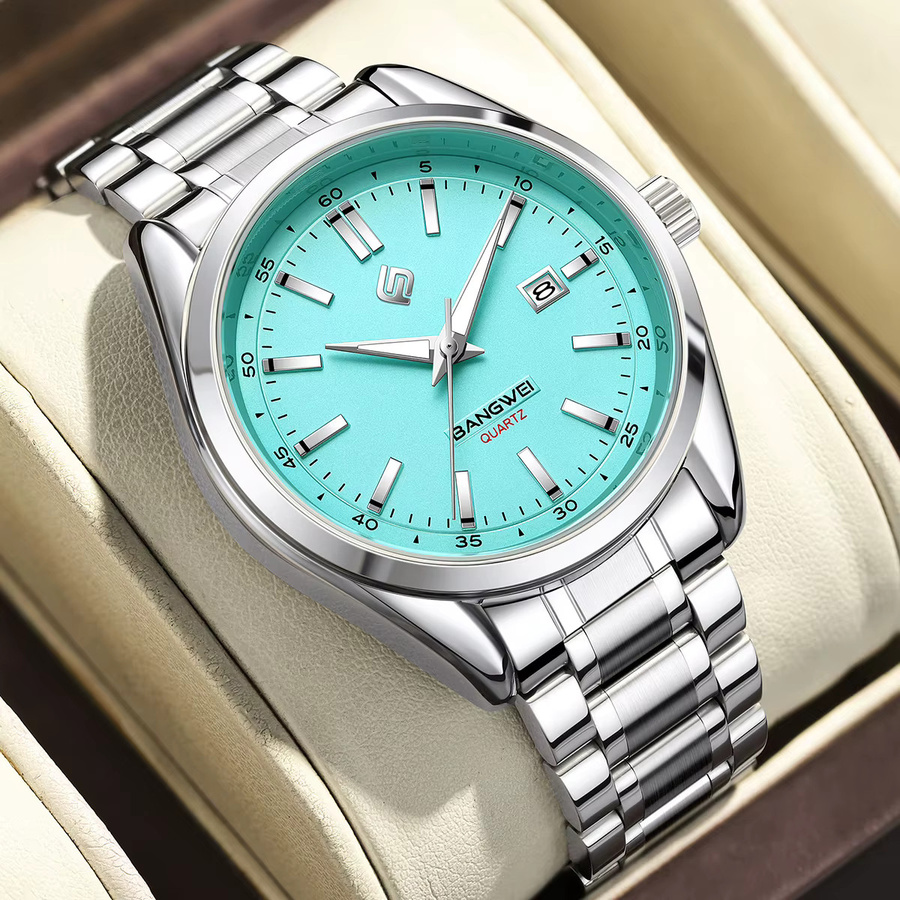 LIGE Armbanduhr Quarz, Edelstahl, Blau, Datum, Herren - Bild 2