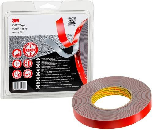 3M 4991F/IPS Montageband Grau Breite: 19 mm, Länge: 5,5 m - Bild 1
