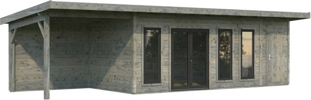 Palmako Holz-Gartenhaus Aurelia Pultdach in Grau mit modernem Design, B: 973 cm, T: 300 cm - Bild 1