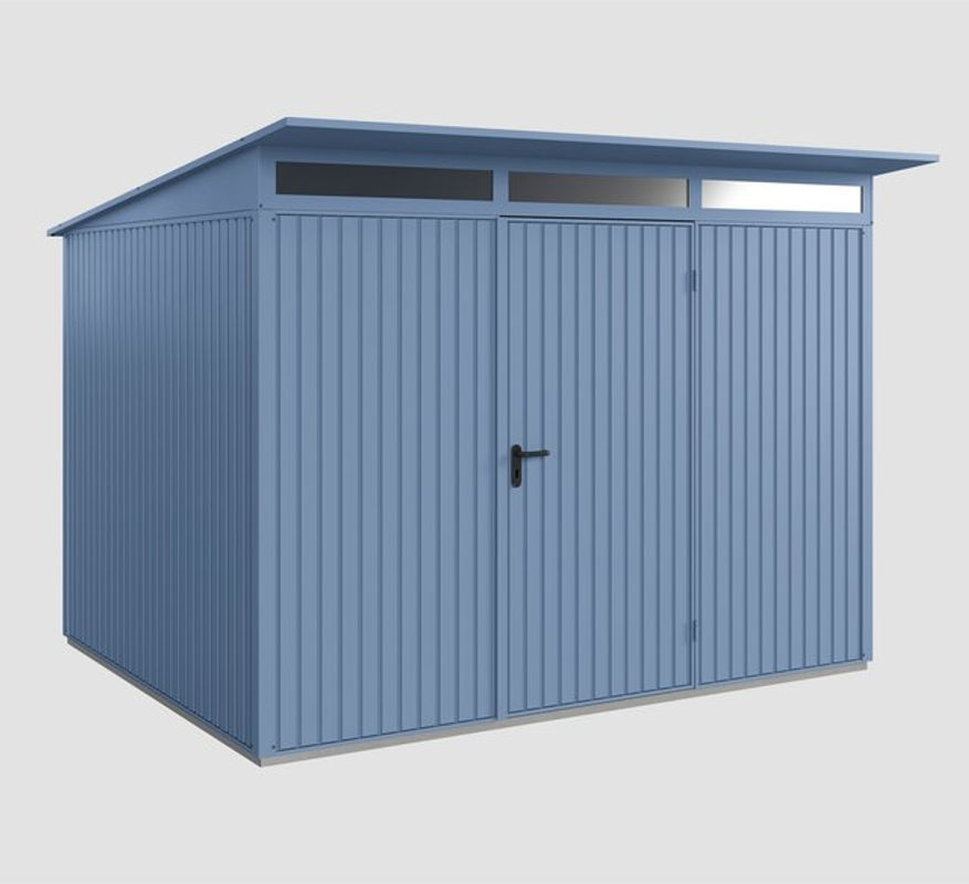 Hörmann Gerätehaus Trend-P mit Pultdach und Einzeltür in Taubenblau, B/H/T: 302,8 x 232,3 x 238 cm - Bild 4