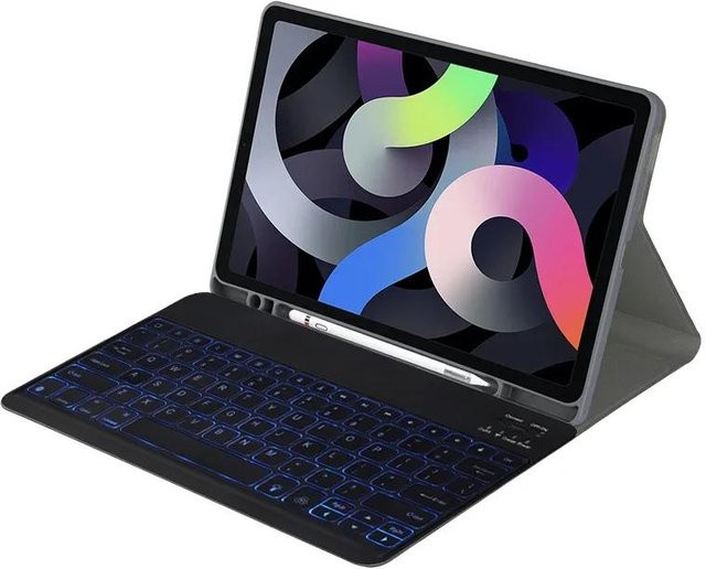 Magnetische Tastatur-Hülle für Samsung Galaxy Tab A7 10,4 Zoll SM-T500/T505/T507 mit Hintergrundbeleuchtung in Schwarz - Bild 1
