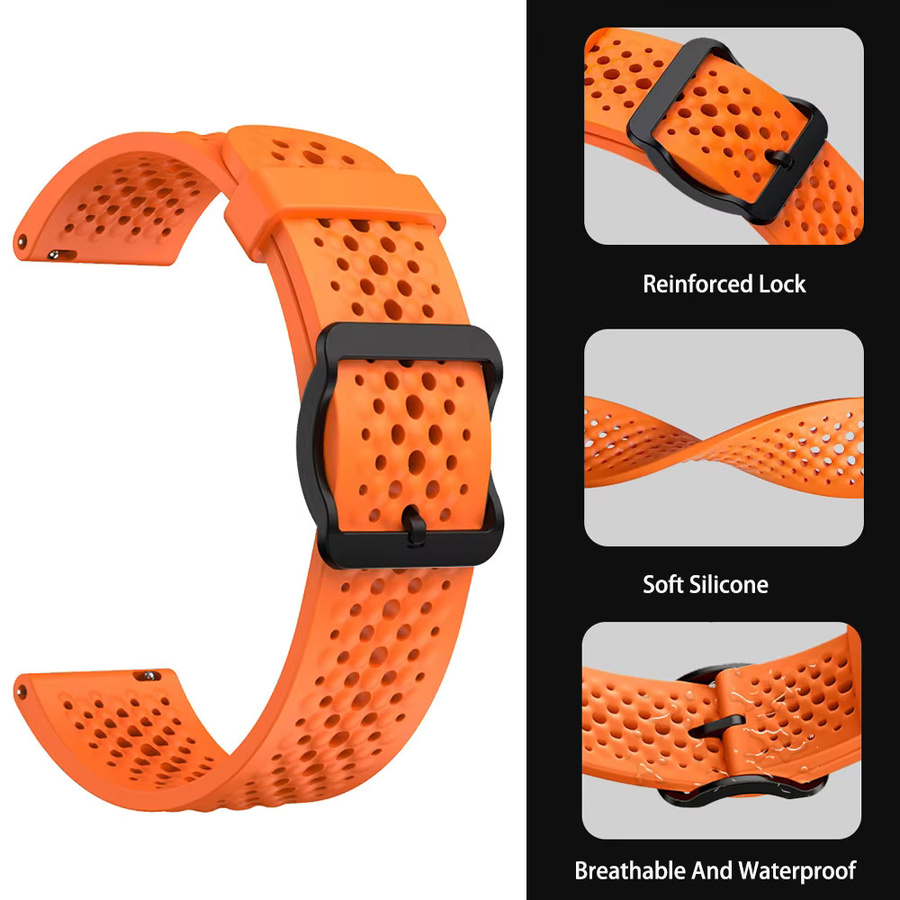 Suunto Uhrenarmband Silikon, 22 mm, orange, Unisex - Bild 3
