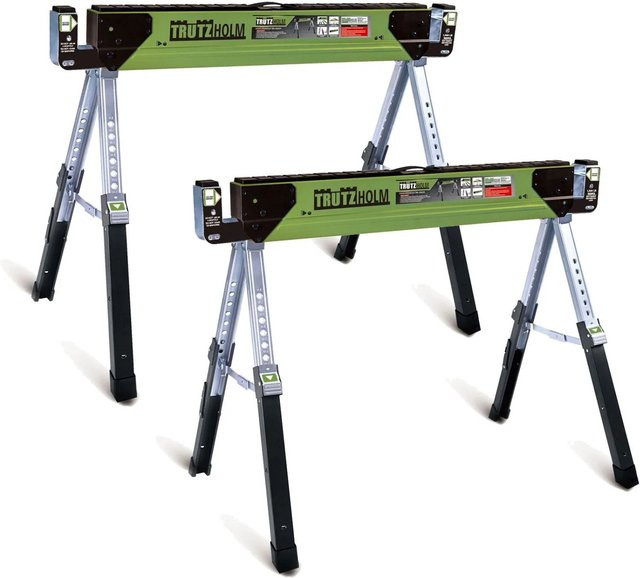 TrutzHolm 2er Set Stahl Sägebock klappbar und höhenverstellbar bis 1300 kg - Bild 1