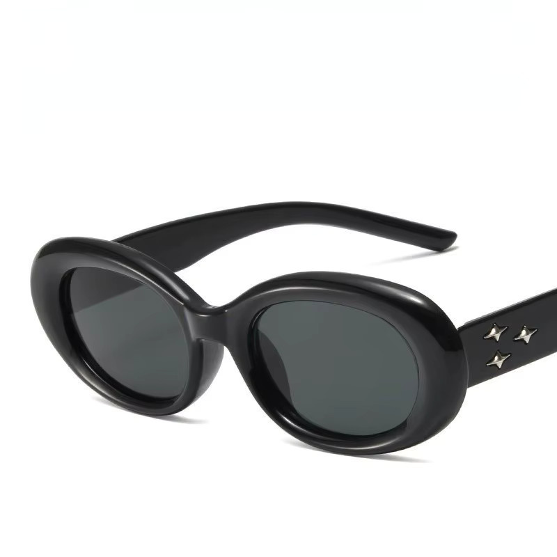 Sonnenbrille Oval, Vollrand, Kunststoff, Schwarz, Unisex - Bild 3