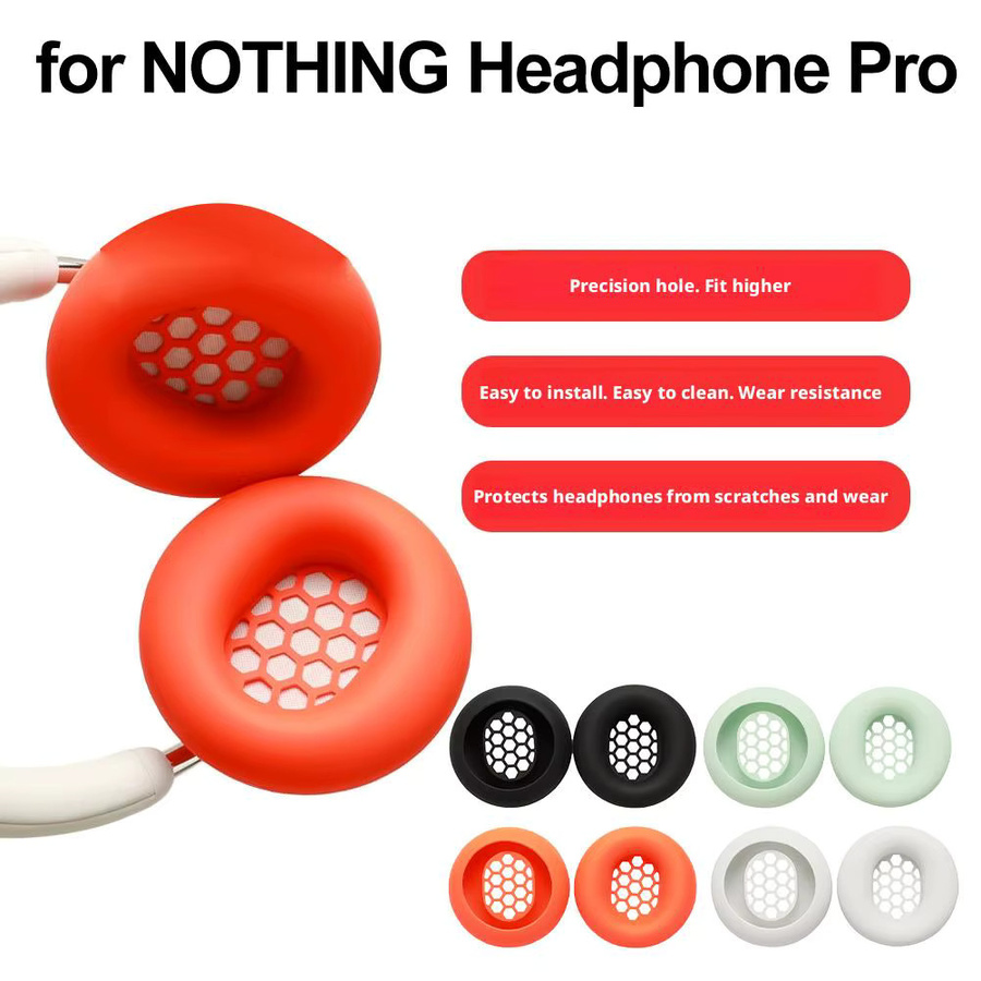 Schutzhülle für CMF By Nothing Headphone Pro aus weichem Silikon in Orange - Bild 2