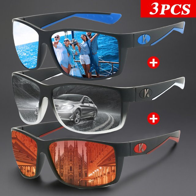 Karos Sonnenbrille, polarisiert, Vollrand, rechteckig, Kunststoff, Unisex - Bild 1