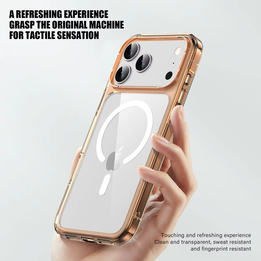 Transparente MagSafe Handyhülle für iPhone 17 Pro Max und 17 Air aus stoßfestem Hybrid TPU und PC - Bild 2