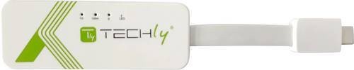 Techly USB-C auf RJ45 Ethernet Adapter USB 3.2 Gen 2 mit 5 GBit/s Unterstützung in Weiß - Bild 1