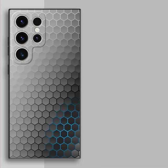 Funda Handyhülle Case mit Metall-Marmor-Design für Samsung Galaxy S26 S25 S24 S23 S22 S21 S20 S10 S9 S8 Note 20 Ultra Plus FE in Multicolour und Grau - Bild 1