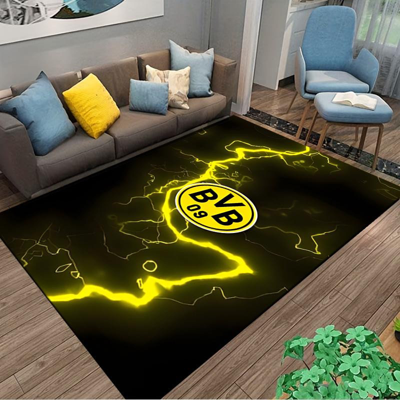 Nimbus Carpet Teppich mit Blitzmuster und BVB 09 Logo-Design in Gelb und Schwarz, Antirutsch und Waschbar, B/B: 100 x 150 cm - Bild 6