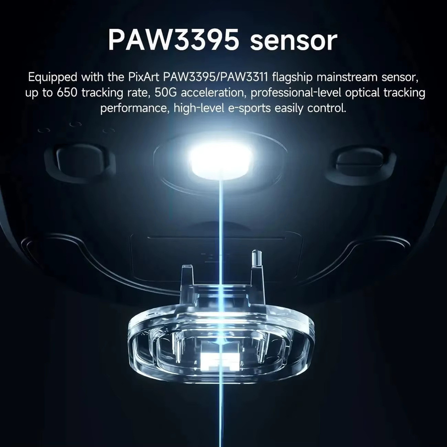 MCHOSE G3 Ultra Wireless Gaming-Maus mit PAW3395 Sensor, 26000 DPI und 8K Polling Rate, ultraleicht 64 g, in Schwarz oder Weiß - Bild 3