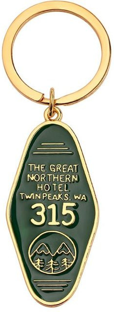 Schlüsselanhänger Discover Intime, Twin Peaks Overlook Hotel 237 Logo, Metall, Unisex, beige - Bild 1