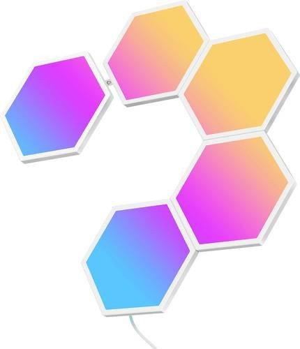 Govee Glide Hexa Light Panels 5er-Set RGBIC LED Wandleuchten in Weiß - Bild 1