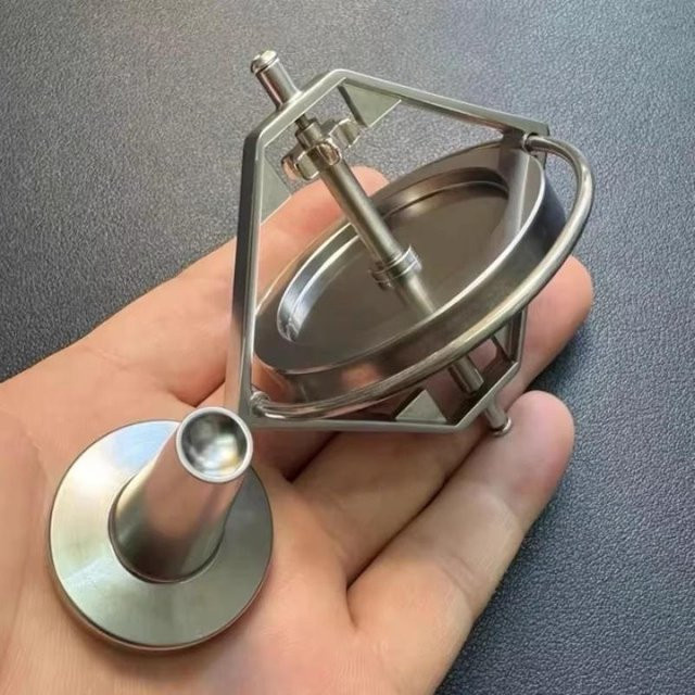 Discover Intime Metallischer Vierkantrahmen Mechanisches Gyroskop, STEM Physikspielzeug - Bild 1