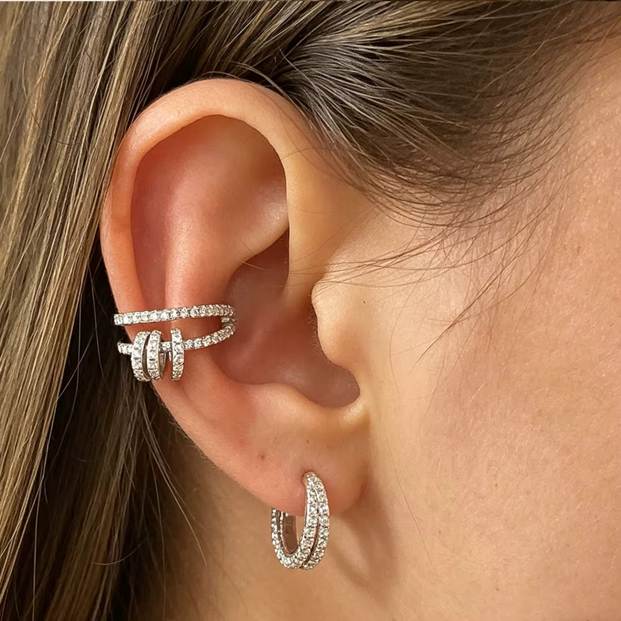 amofa Knorpelohrring, Silber, Zirkonia, Damen - Bild 3