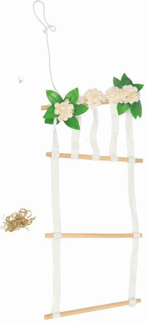 DIYelecs Haarnadel-Aufbewahrungs-Organizer aus Holz mit floralem Design in Weiß - Bild 1