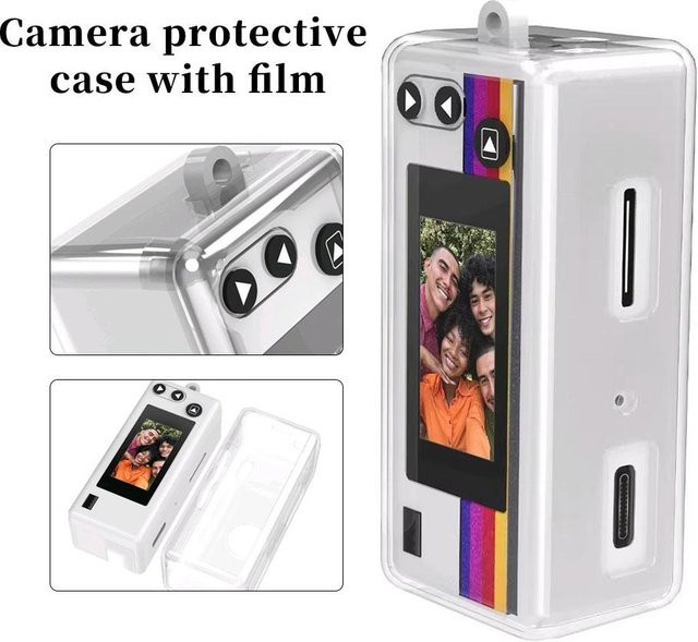 Kodak Charmera Mini Kamera Schutzset 2-in-1 mit transparenter TPU-Schutzhülle und Displayschutzfolie - Bild 1