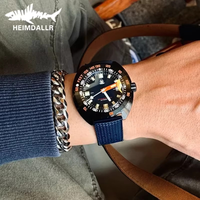 Tactical Frog Taucheruhr, Automatik, Saphirglas, 20 ATM, Herren, Blau - Bild 3