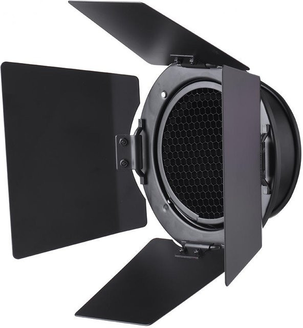 Andoer Blitzlicht-Scheunentor-Reflektor-Diffusor mit Honeycomb-Gitter und 4 Farbfiltern in Grau und Schwarz - Bild 1