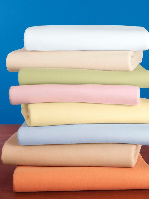 Biberna Betttuch aus 100% Baumwolle mit Rundum-Gummizug in Weiß und Beige, B/T: 100 x 200 cm - Bild 1