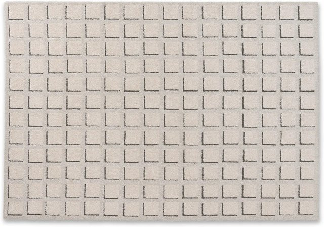 Schöner Wohnen Teppich Amaze Kästchen in Sand, modern und pflegeleicht, B/T: 80 x 150 cm - Bild 1