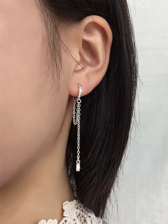 FANGSU Ohrringe, 925 Silber, Zirkonia, Damen - Bild 5