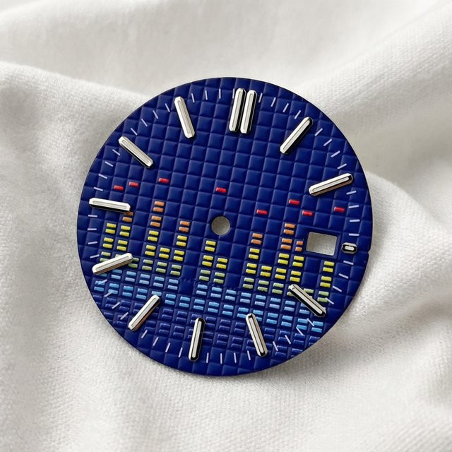 Zifferblatt Music Edition, 31 mm, Grün, für NH35/4R35 Automatikwerk, Edelstahl, Unisex - Bild 1