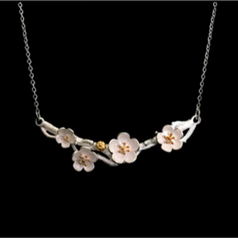 GaGa-Duck Halskette, Blumenknospe, 925 Silber, Zirkonia, Damen - Bild 3