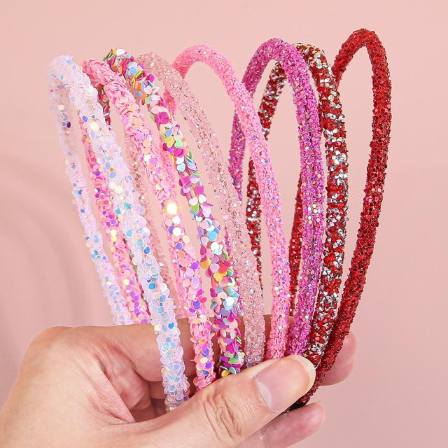 Rd lala Stirnbänder, Pink, Rot, Glitzer, Mädchen, Kinder - Bild 1