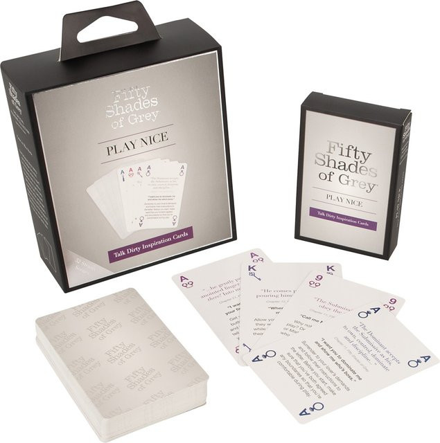 Fifty Shades of Grey Play Nice Talk Dirty Inspiration Cards, Partyspiel - Bild 1