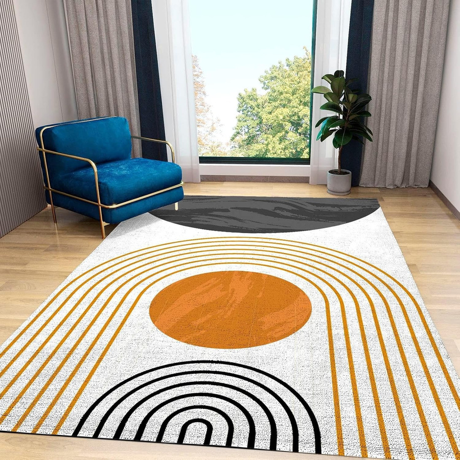 BC-Warm Home Kunstteppich im nordischen Design, geometrisch und modern, rutschfest und waschbar, B/T: 80 x 120 cm, Mehrfarbig - Bild 2