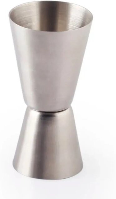 Ich-Zapfe Jigger Cocktail Messbecher aus Edelstahl in Silber 20/40 ml - Bild 1