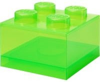 LEGO Storage Brick 4 Aufbewahrungsbox mit Deckel in Transparent Hellgrün - Bild 1