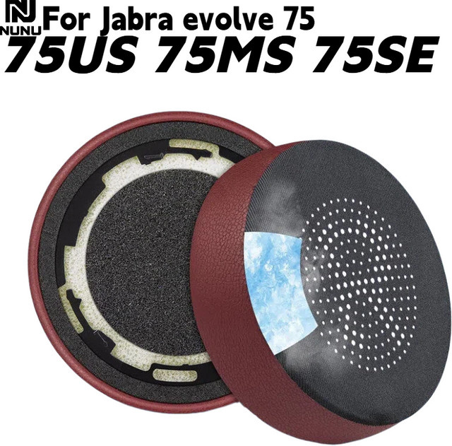 Jabra Ersatz-Eisgel-Ohrpolster aus weichem Memory-Schaum für Evolve 75 75US 75MS 75SE Kopfhörer, Schwarz - Bild 1