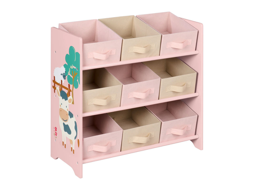 LIVARNO Kinder Aufbewahrungsregal für das Kinderzimmer, Pink, B/T/H: 62 x 30 x 62 cm - Bild 3