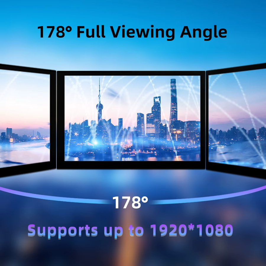 IPistBit 10,1 Zoll Raspberry Pi IPS Touchscreen Monitor in Schwarz mit 1280 x 800 Auflösung und HDMI Anschluss für Raspberry Pi 5/4/3/2/Zero/B/B+ - Bild 2