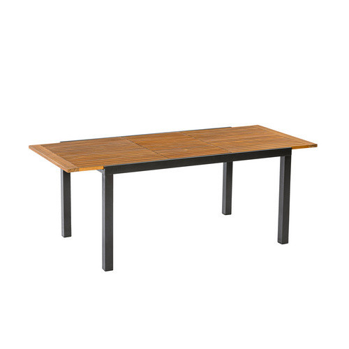 Gartenmöbelset MERXX Tilos für 6 Sitzplätze aus Aluminium und Akazienholz in Grau und Braun - Bild 1