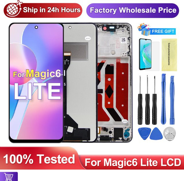 LCD Display Touch Screen Ersatz mit Rahmen für Honor X9b ALI-NX1, Magic 6 Lite ALI-NX3 und Honor X50 ALI-AN00 in Schwarz - Bild 1