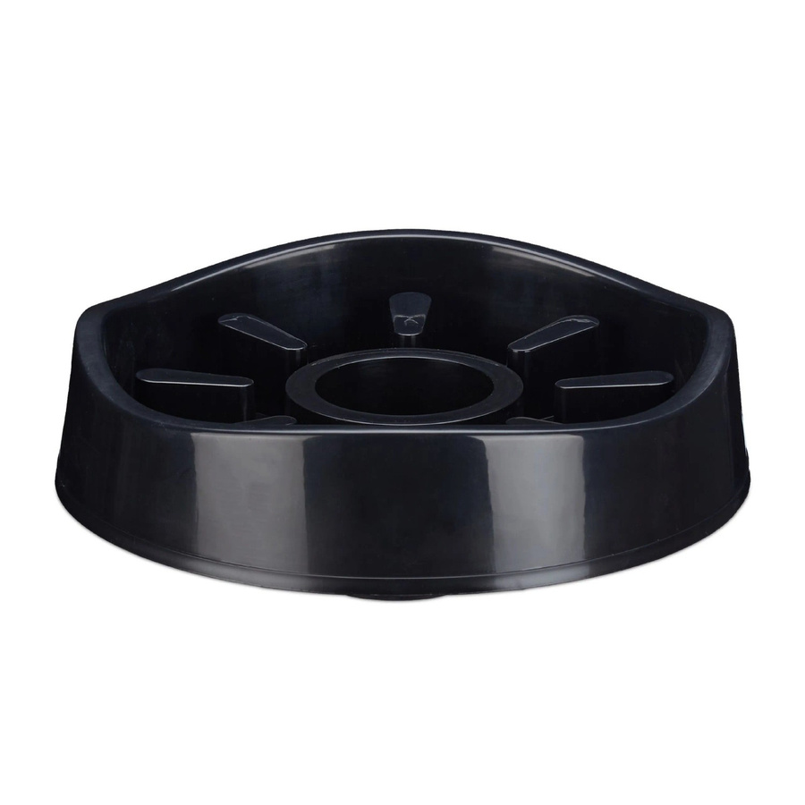 Relaxdays Hundenapf aus Kunststoff in Schwarz, Anti-Schling-Napf und rutschfest, Volumen: 900 ml, Durchmesser: 23,5 cm, Höhe: 5,5 cm - Bild 2
