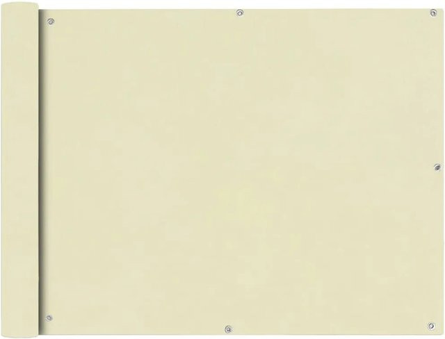 vidaXL Balkonsichtschutz aus Oxford-Gewebe in Creme, B: 90 cm, L: 400 cm - Bild 1