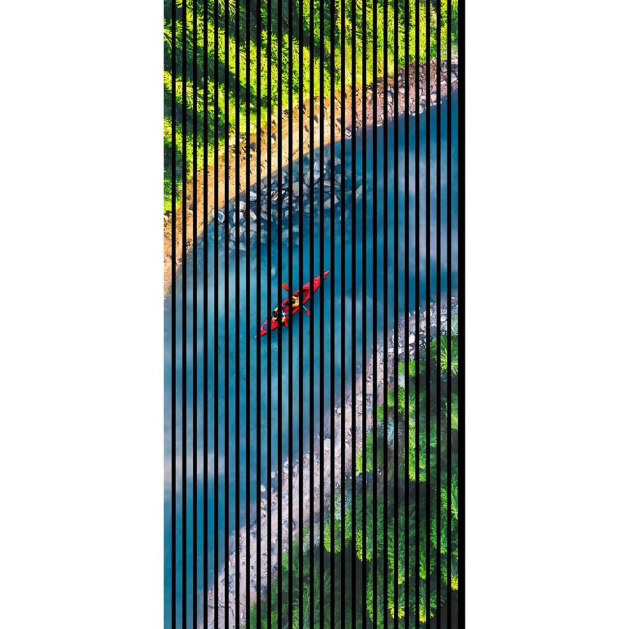 FN Acustico Akustikplatte Fluss 1 in Bunt mit PET und MDF Foliert, H x B x T: 2400 x 1133 x 19 mm - Bild 2