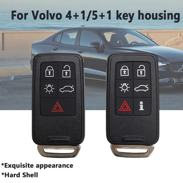 Smart Car Key Ersatz für Volvo S60 V60 V70 S80 XC70 XC60 2008-2018 Remote Keyless Case in Schwarz - Bild 1